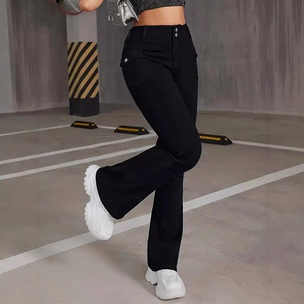 90's Retro Style Flare Pants – Leebraa Fashion