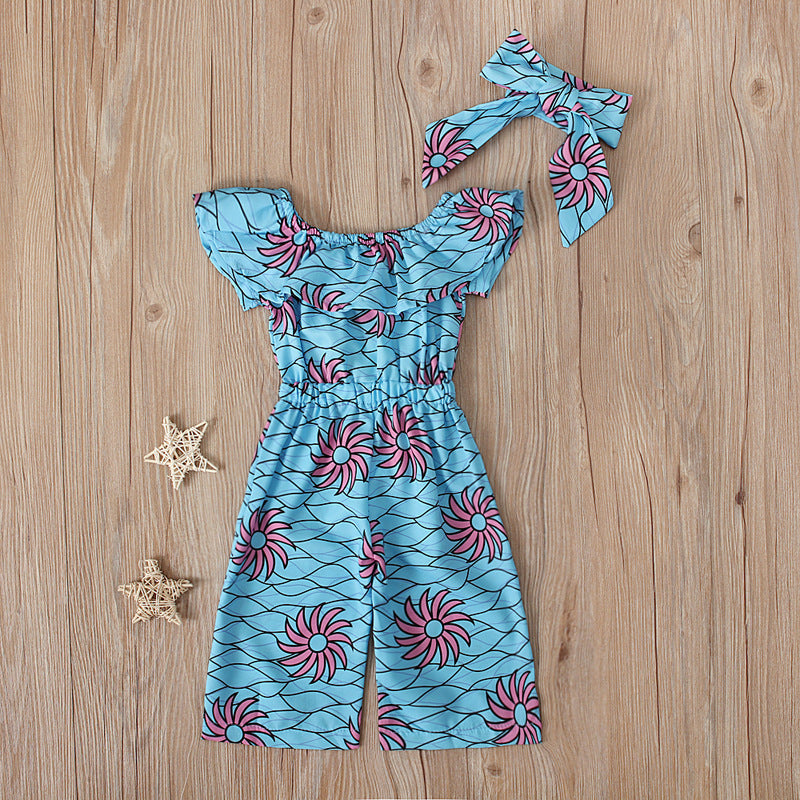 Baby Ruffle Jumpsuit & headwrap