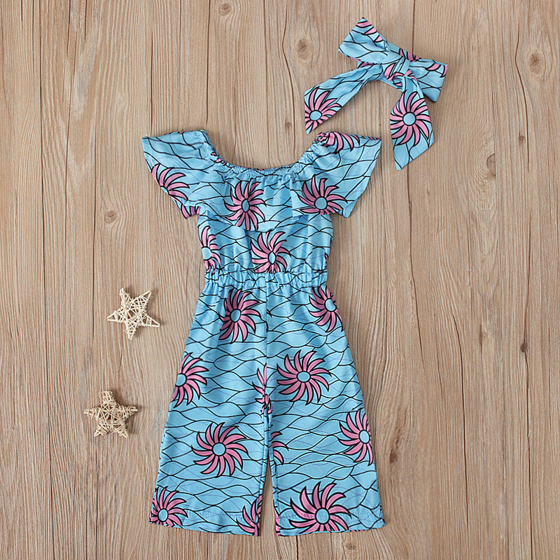 Baby Ruffle Jumpsuit & headwrap
