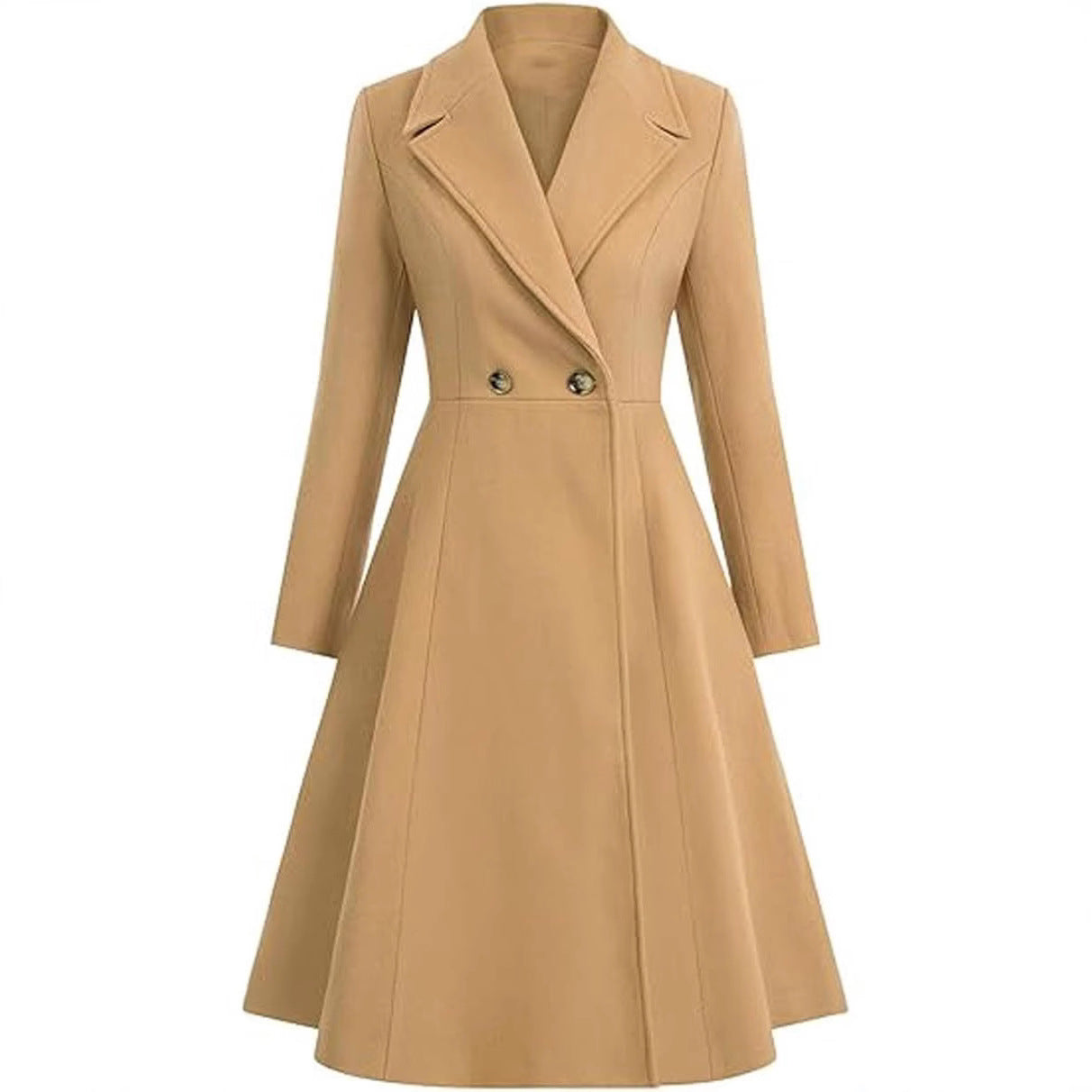 Double Breasted Button Trench Coat