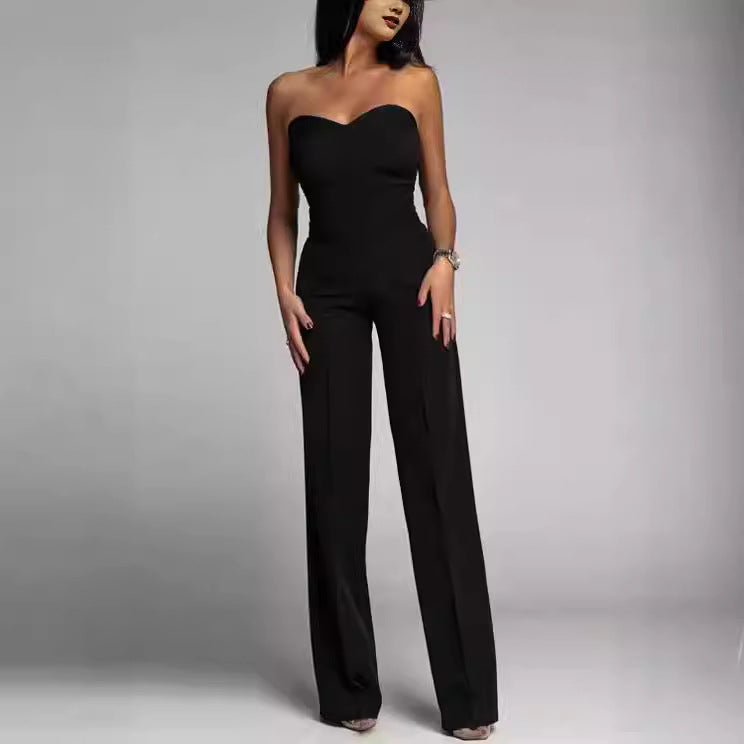 Elegant Contour Wide Leg Jumpsuit