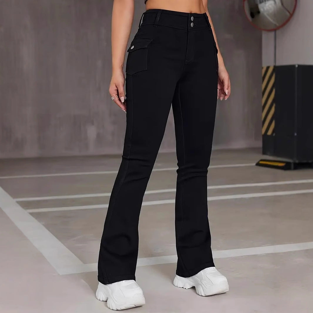 90's Retro Style Flare Pants – Leebraa Fashion