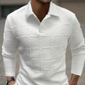 Elegant textured Knit polo Shirt