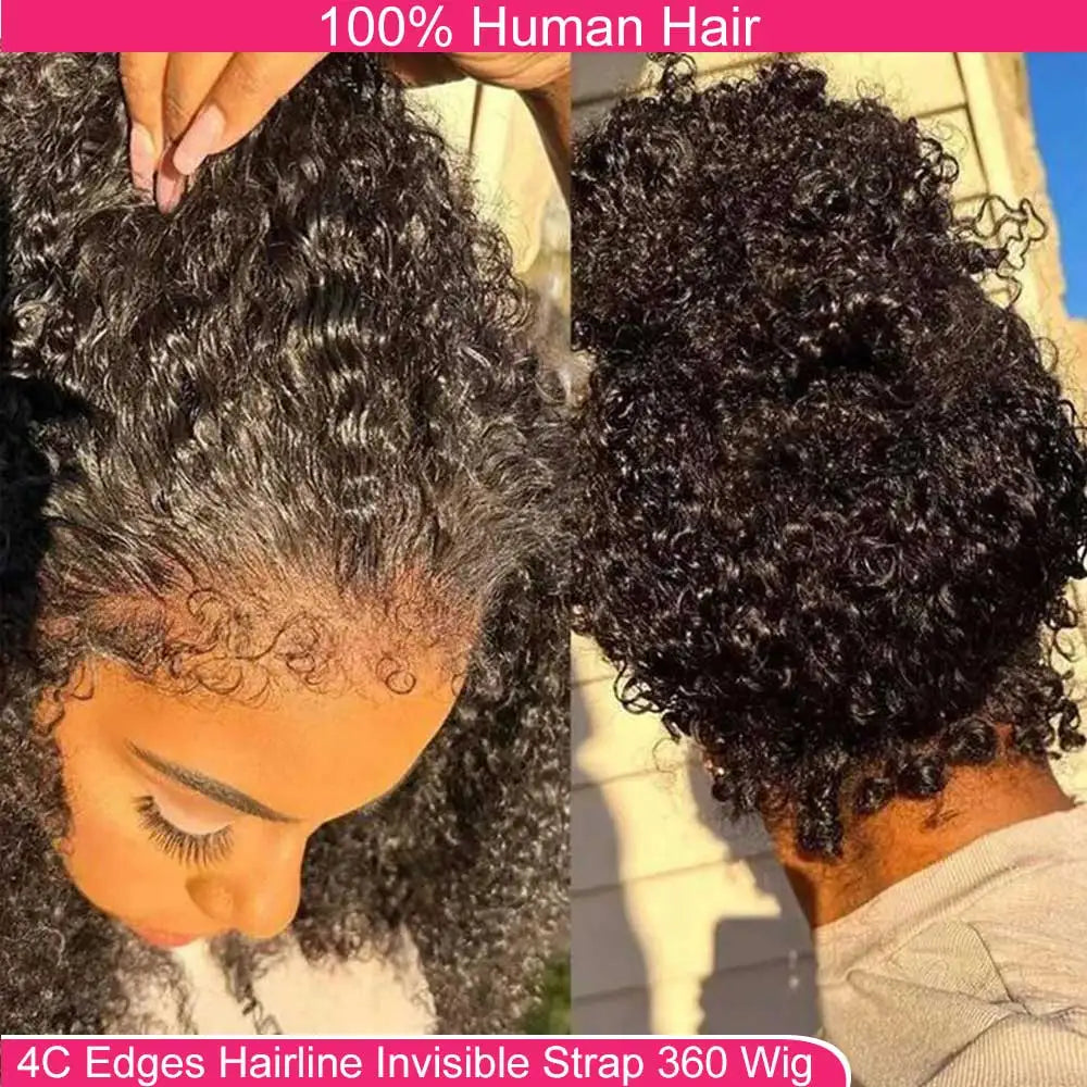 Natural kinky curly HD lace wig