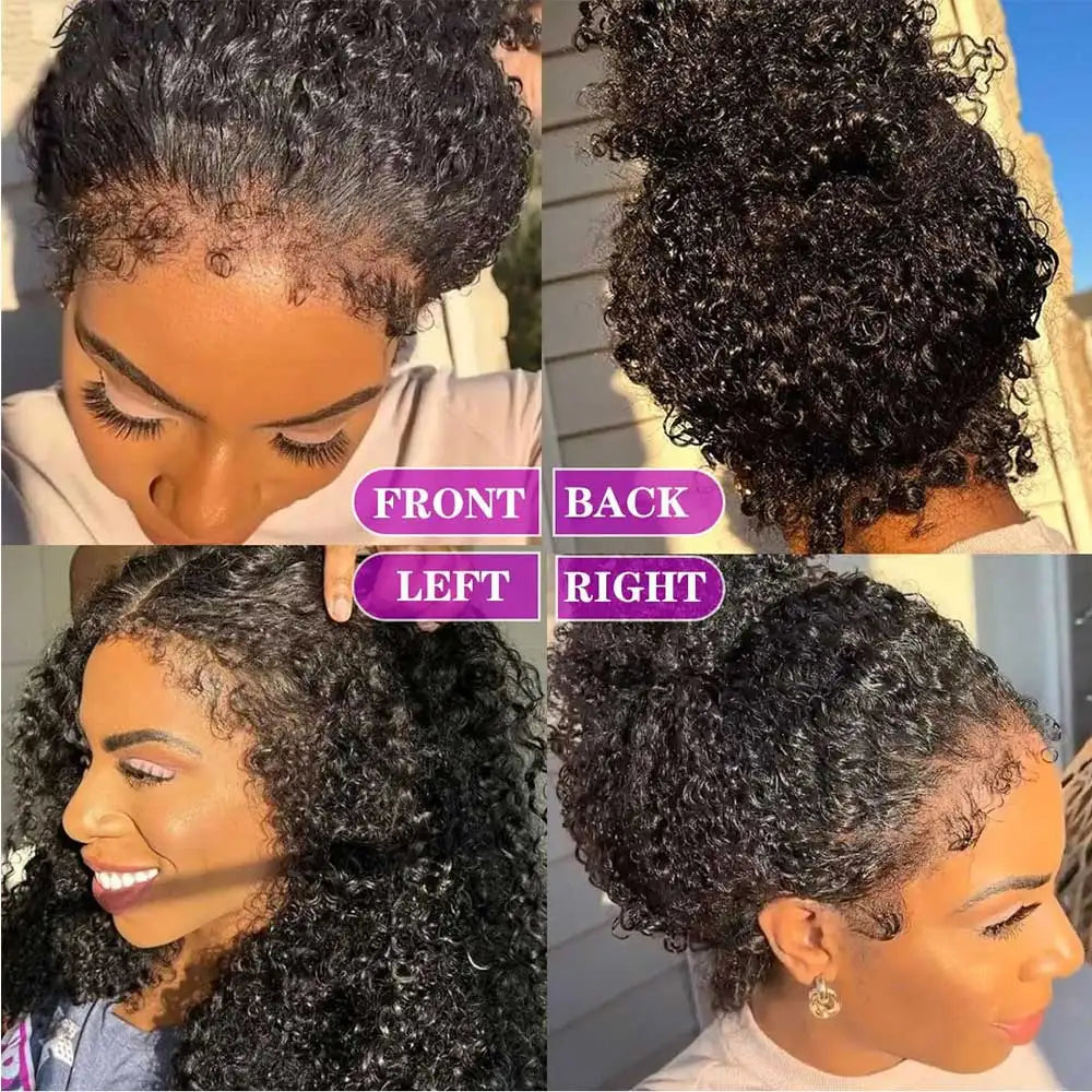 Natural kinky curly HD lace wig
