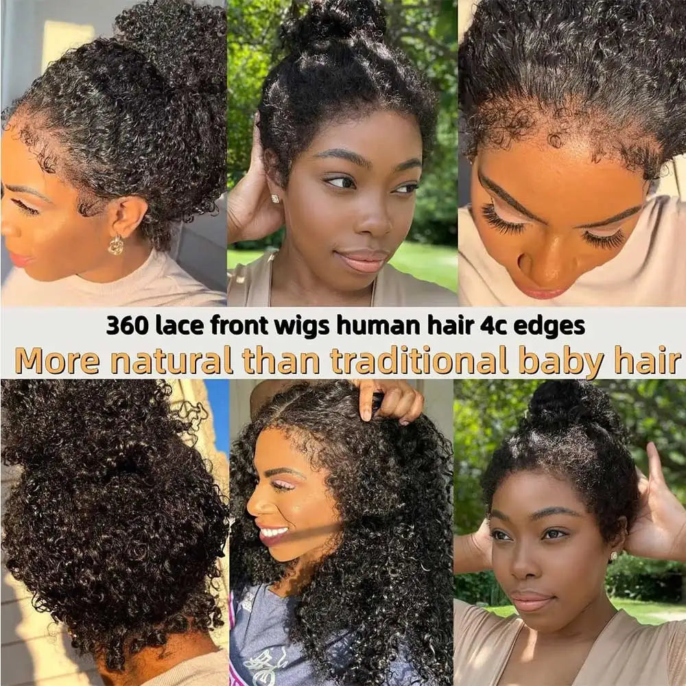 Natural kinky curly HD lace wig