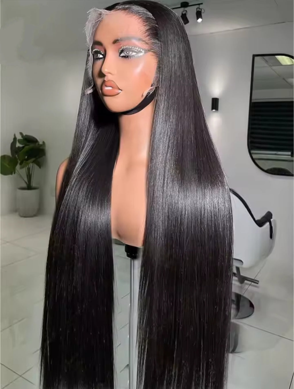 Luxury long Straigh black wig
