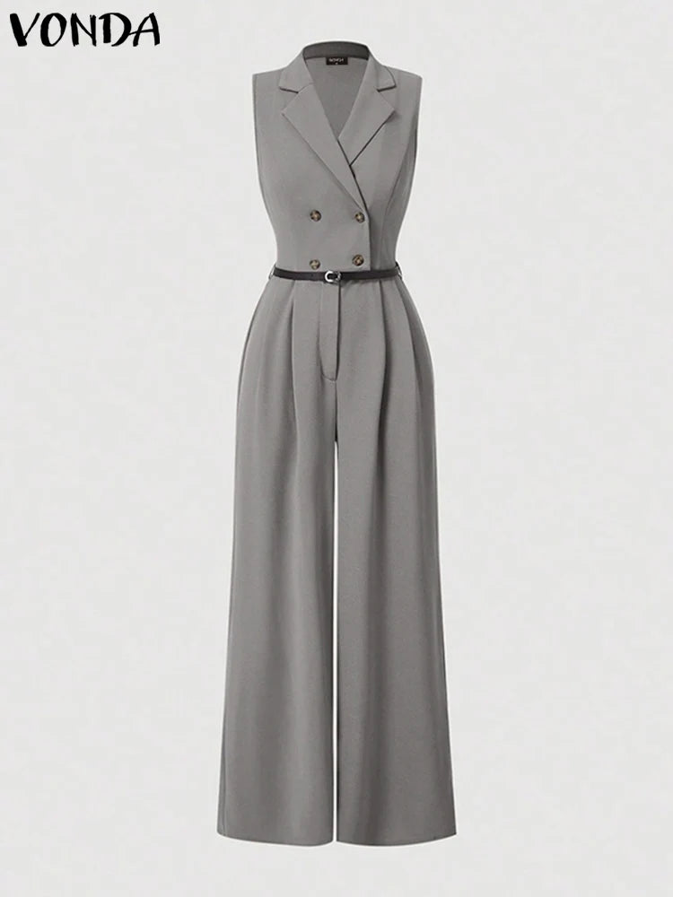 Elegant sleeveless wide leg Jumpsuit