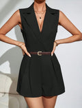 Elegant  Belted Sleeveless Romper