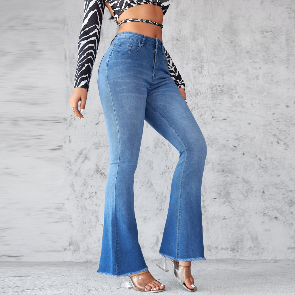 High-Waisted Elegant Flare Jeans