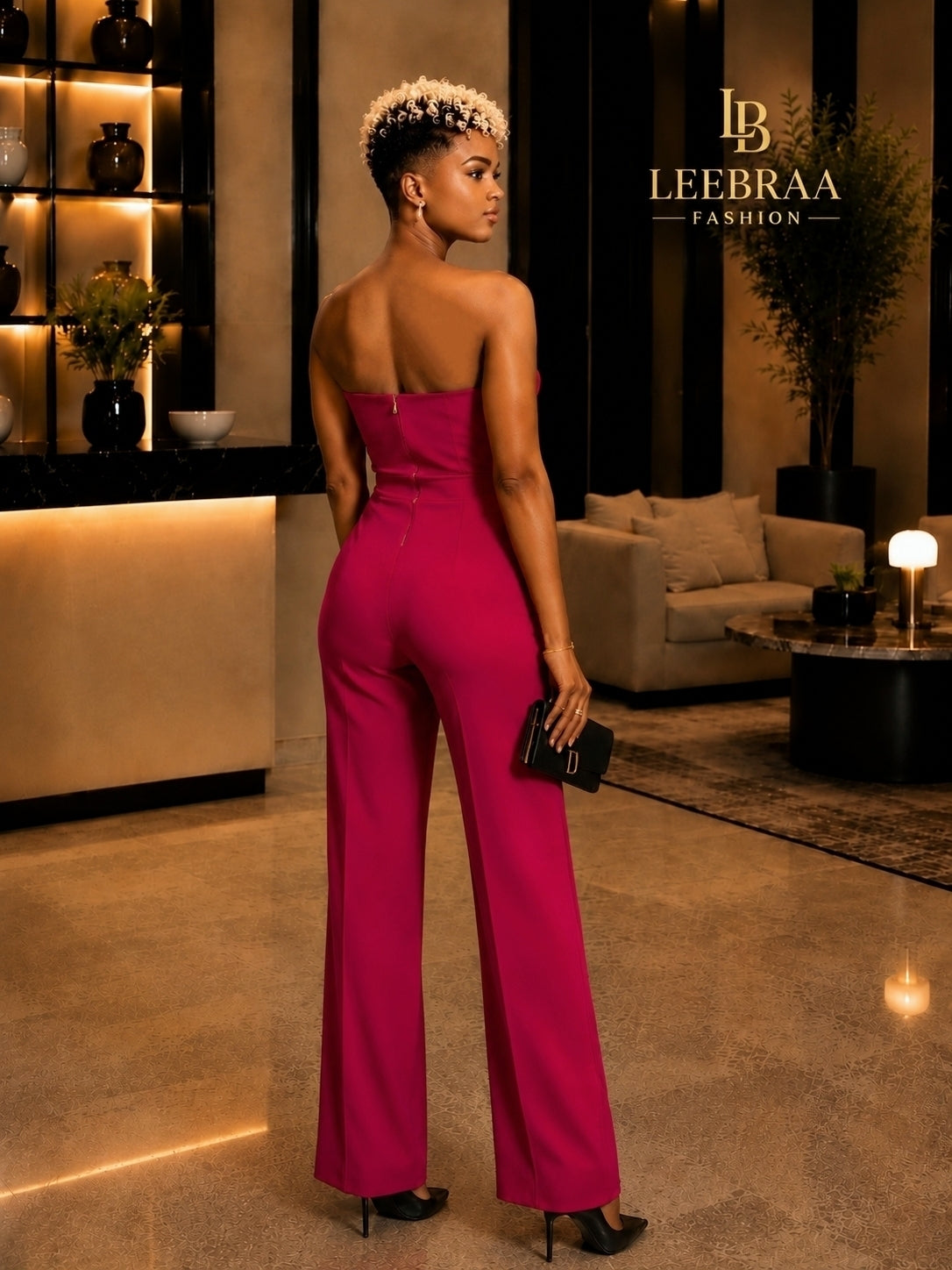 Elegant Contour Wide Leg Jumpsuit