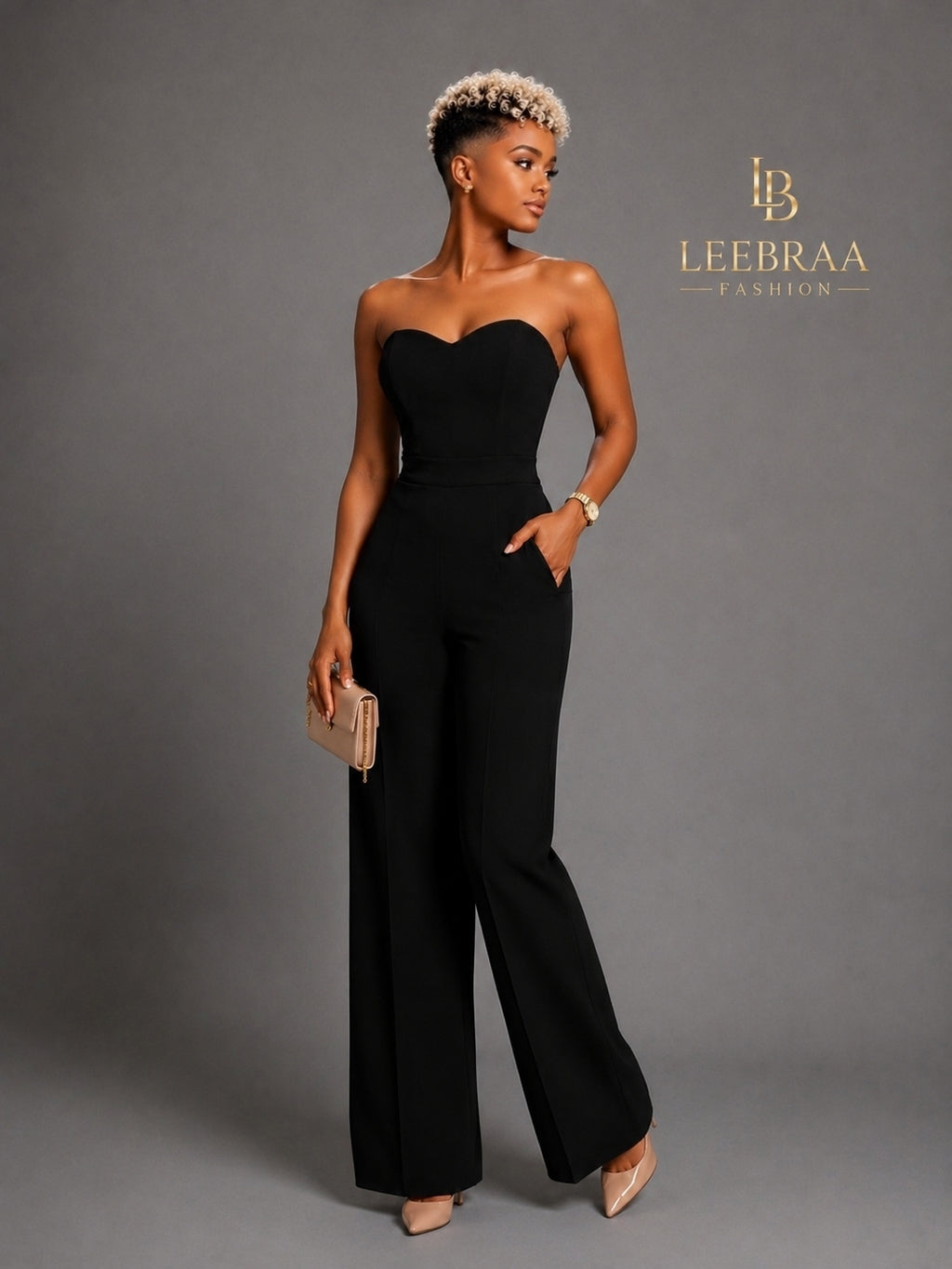Elegant Contour Wide Leg Jumpsuit