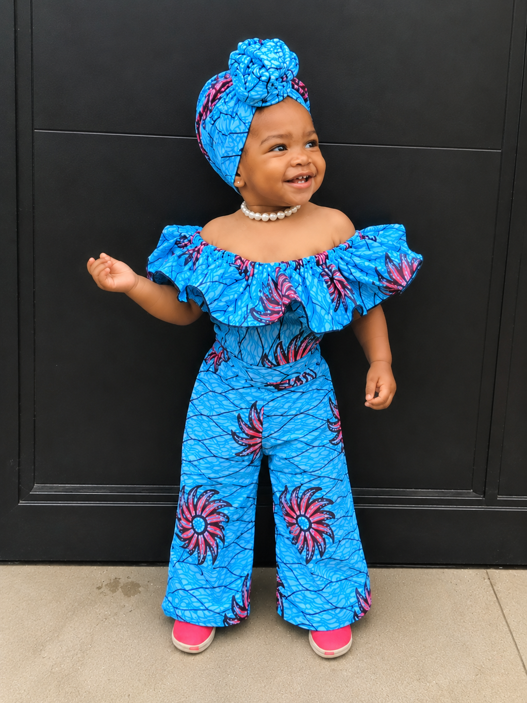 Baby Ruffle Jumpsuit & headwrap