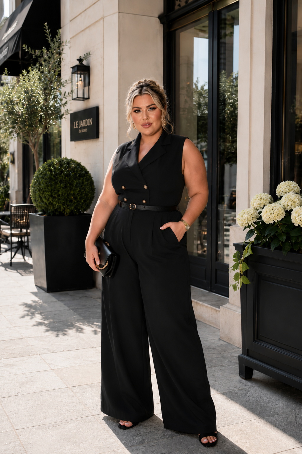 Elegant sleeveless wide leg Jumpsuit